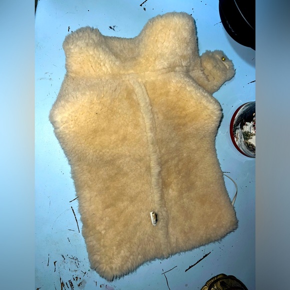 Leather Suede Shearling Dog Jacket Coat